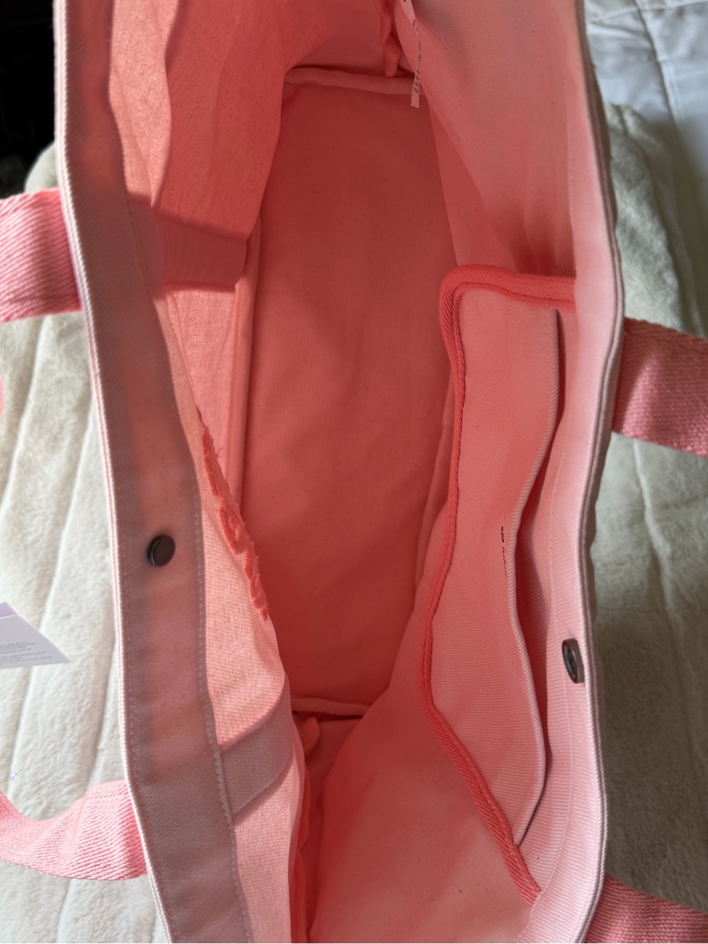 RARE Lululemon Daily Multi Pocket Canvas Tote 20L Collegiate Pink Pearl NWT - Picture 6 of 10